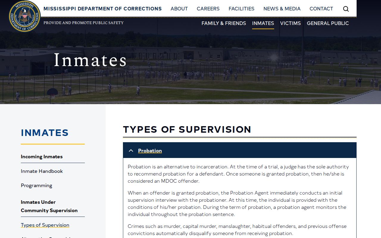 MDOC release date and supervision guidance for Chickasaw County prisoners
