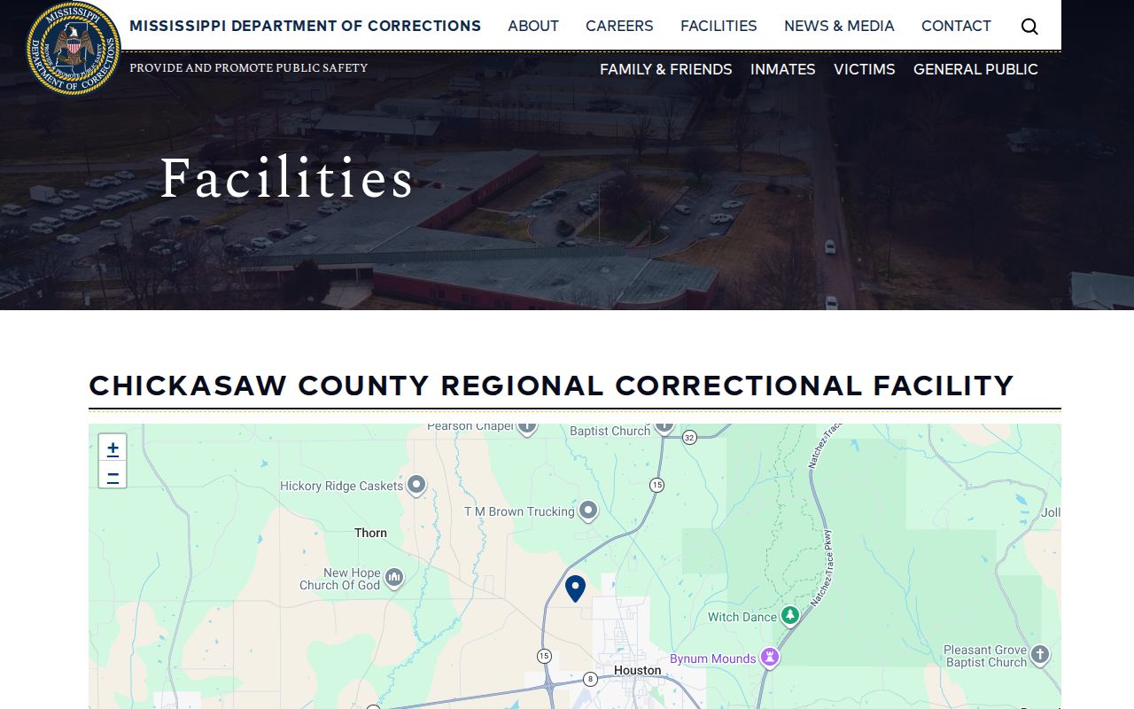Chickasaw County Regional Correctional Facility release records profile